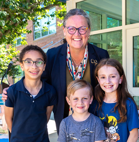 students with dr. reid